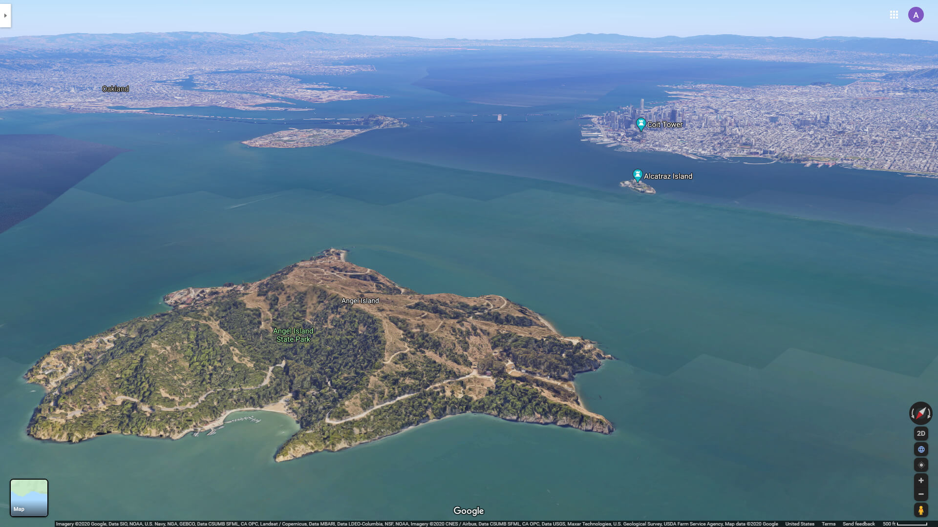 San Francisco and Alcatraz Island from Angel Island